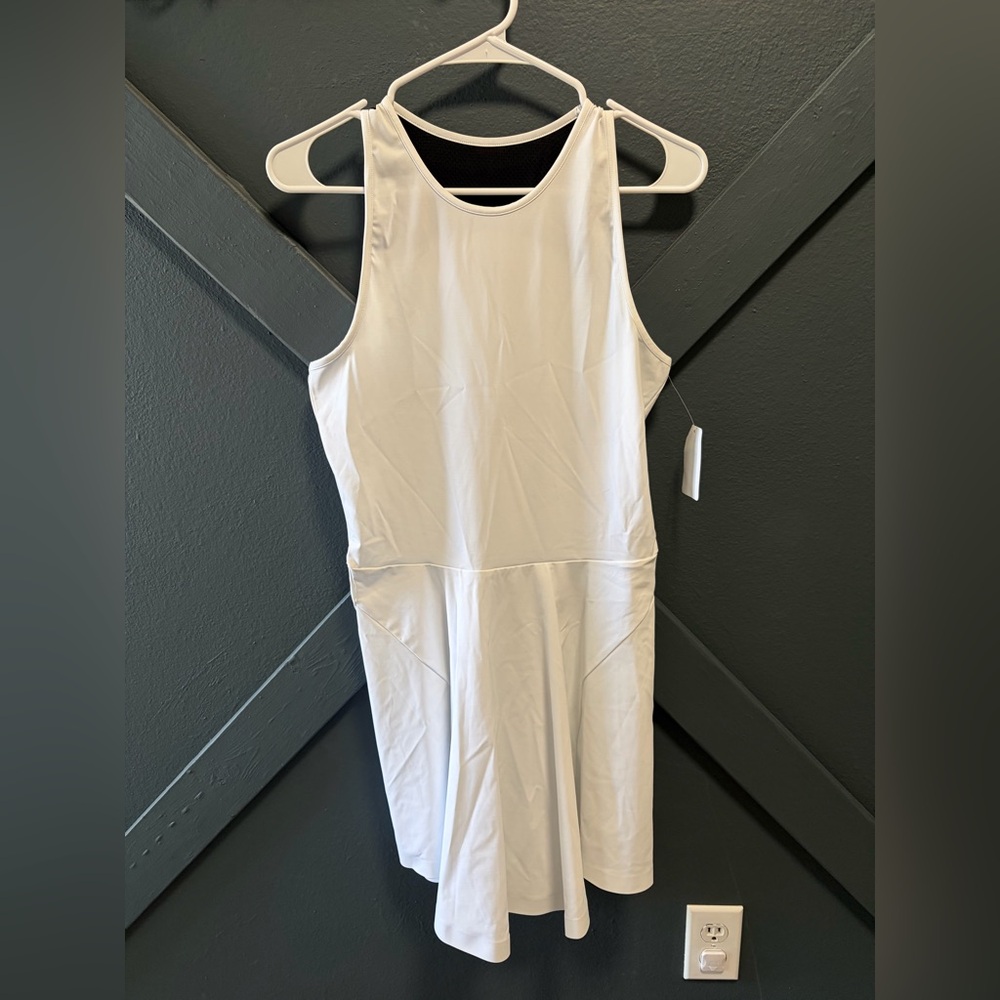 Outerknown Active White Dress with Mesh Detail On The Back